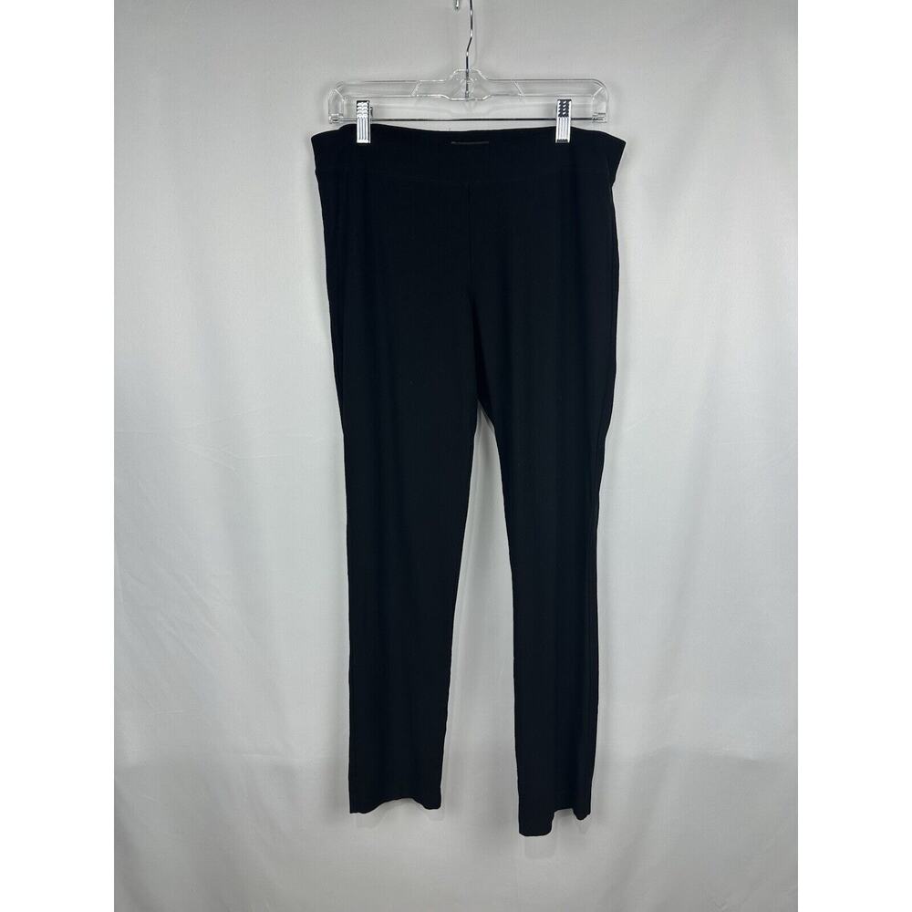 EILEEN FISHER System Slim Ankle Pants Washable Stretch Crepe Black Size S